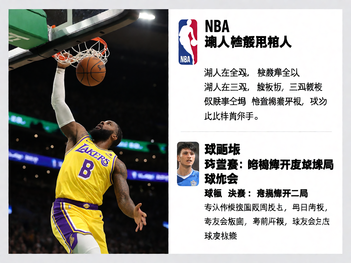 球友会NBA资讯配图，篮球比赛精彩扣篮瞬间